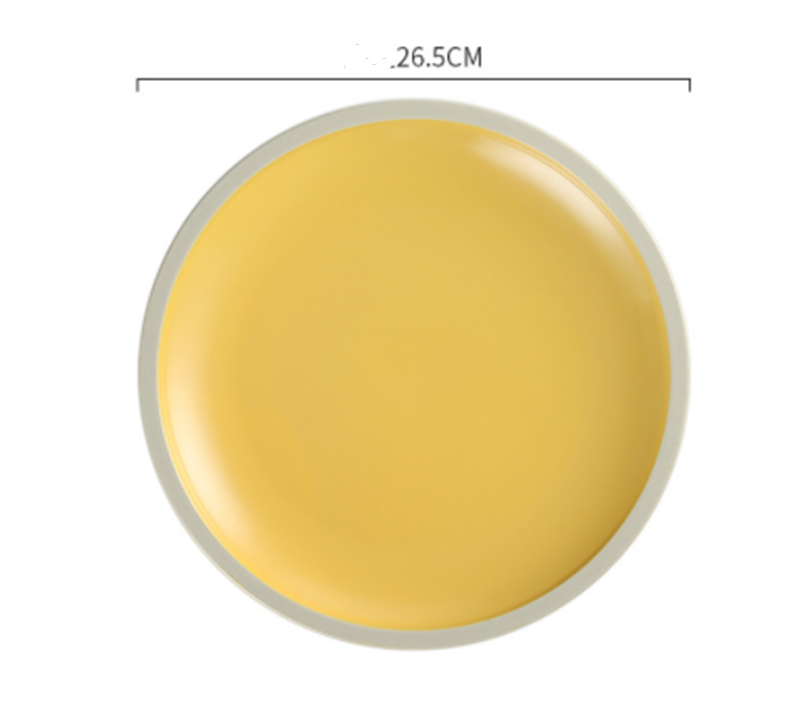Ceramic Matte Round Dinner Plate Tableware Set
