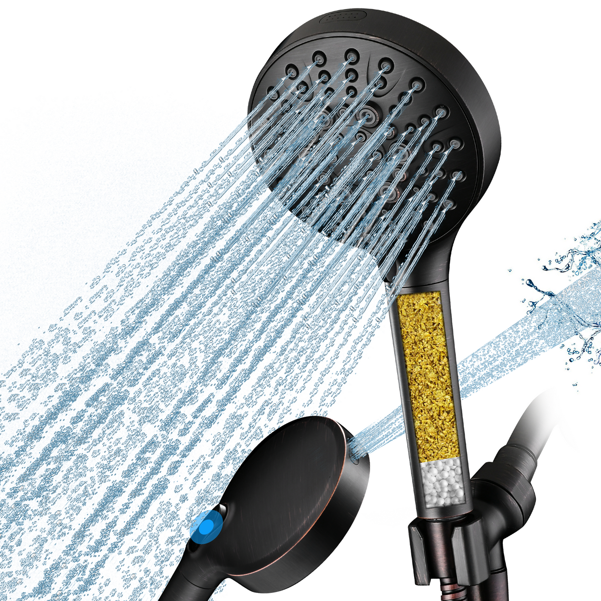 Filtered Shower Head with Handheld,  9-Spray Modes