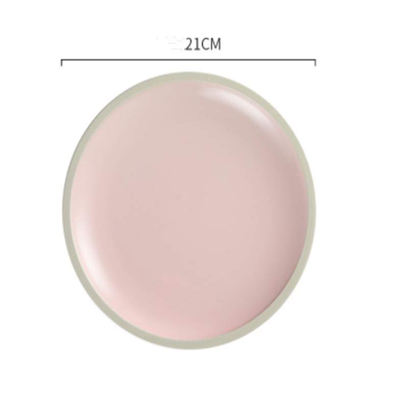 Ceramic Matte Round Dinner Plate Tableware Set