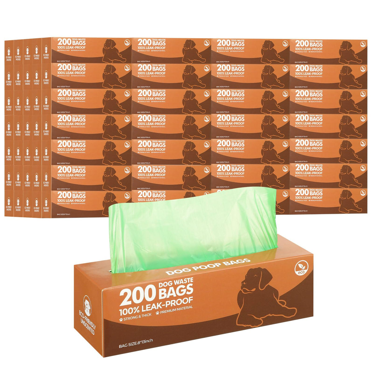 EcoGreen 50 Rolls Leak-Proof Dog Poop Bags