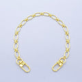 24K Gold Filled 12.5-Inch Oval Paperclip Link Chain Bag Purse Charm Swivel Keychain Findings | WA-2761