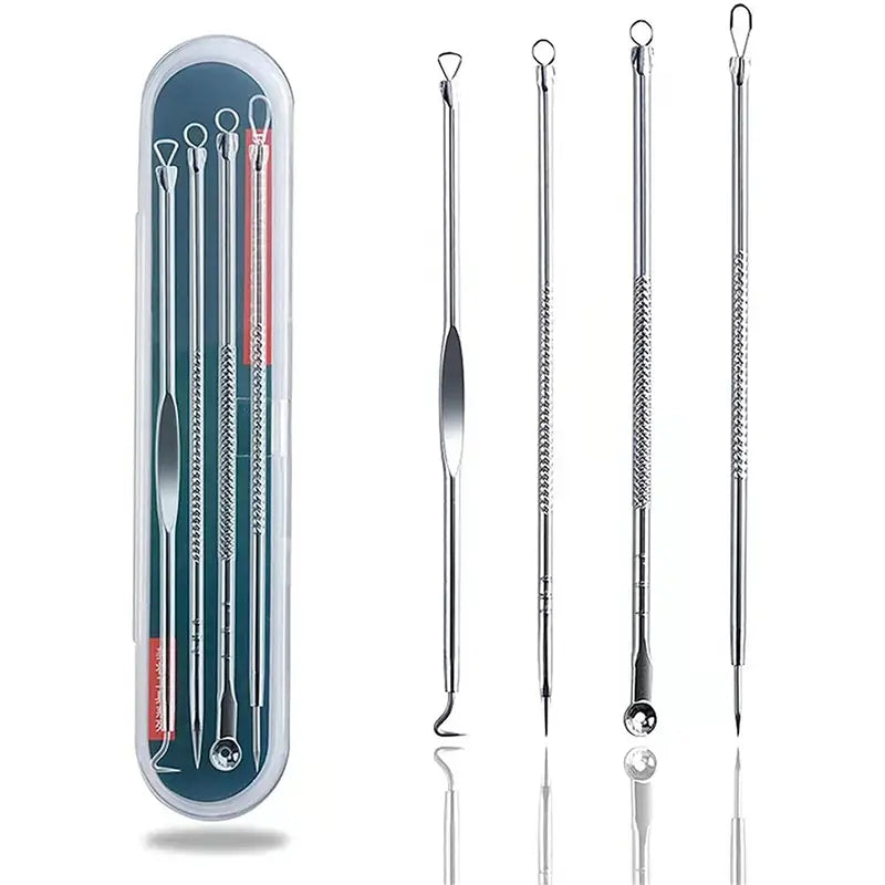 4 Pcs Blackhead Acne Remover Facial Care Tools