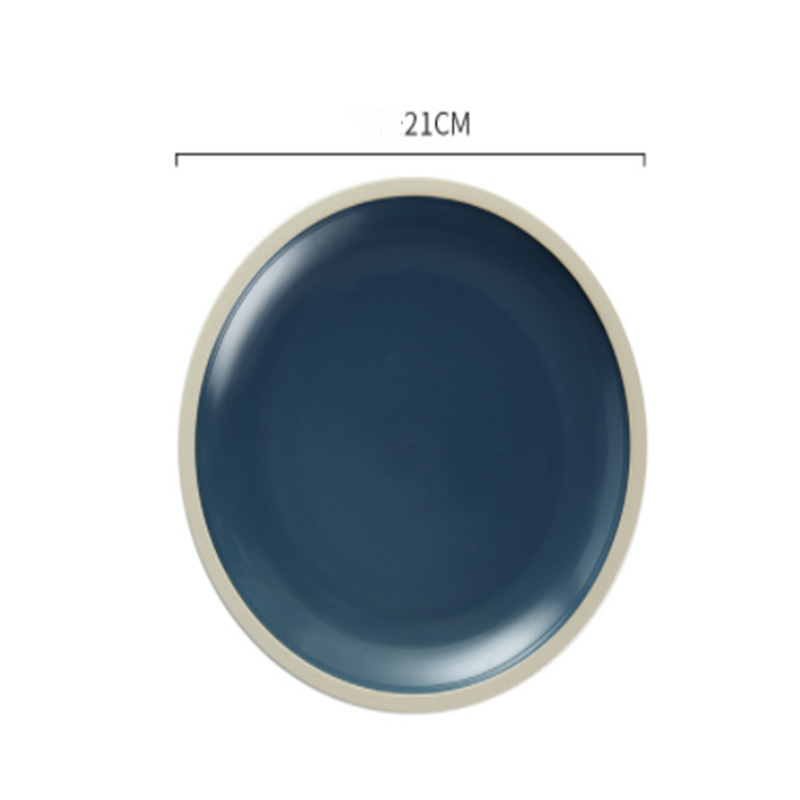 Ceramic Matte Round Dinner Plate Tableware Set