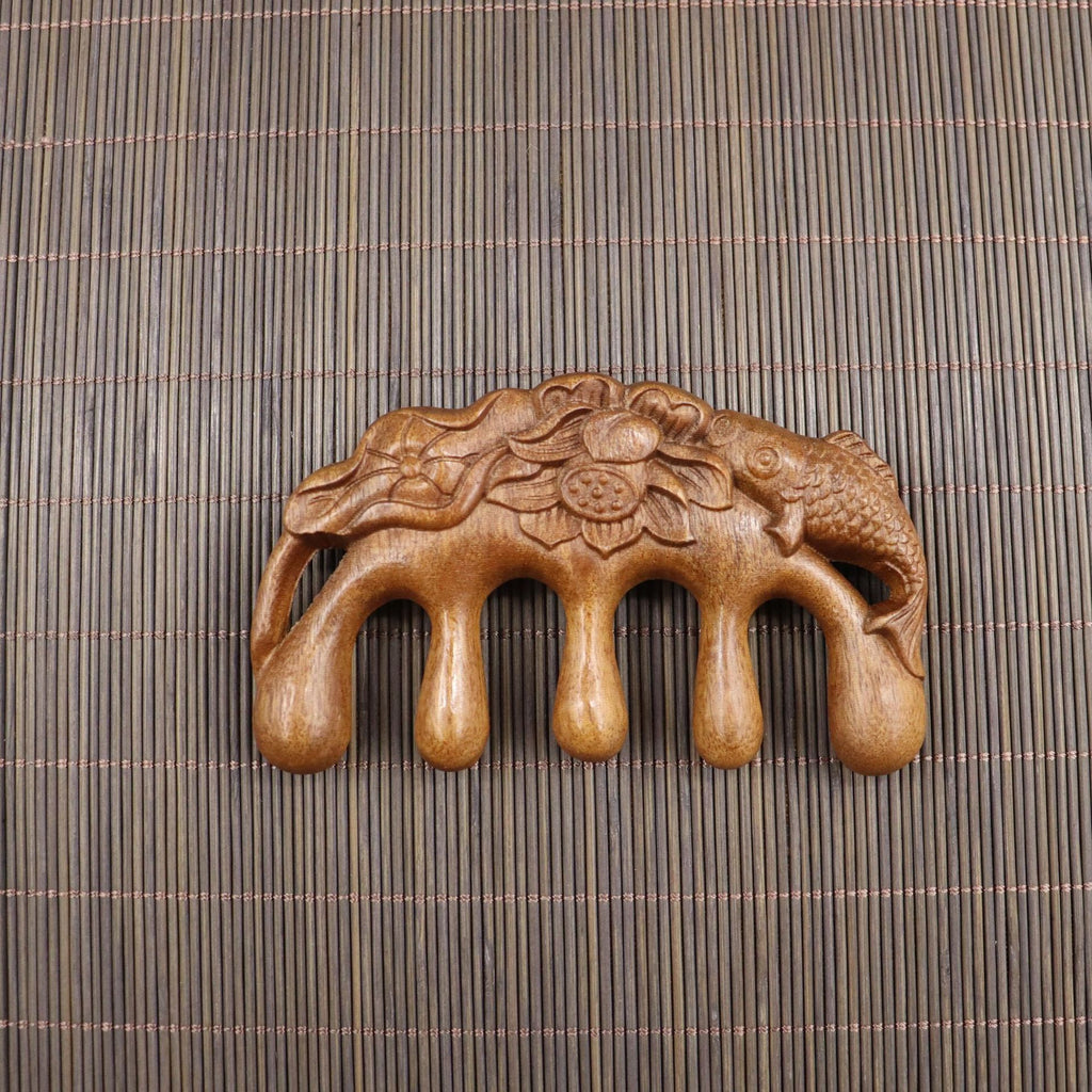 Assorted Shapes Golden Sandalwood Scalp Massager