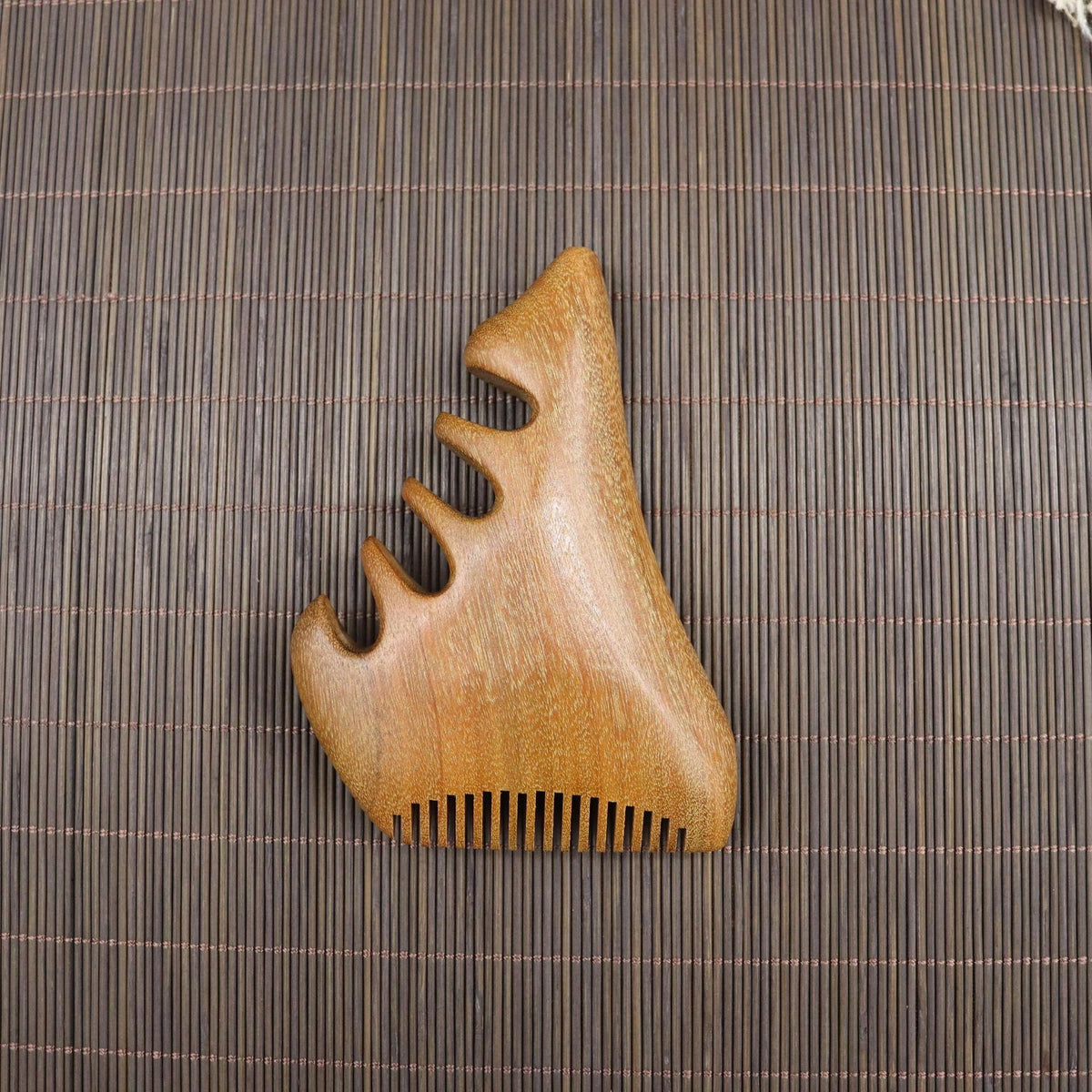 Assorted Shapes Golden Sandalwood Scalp Massager