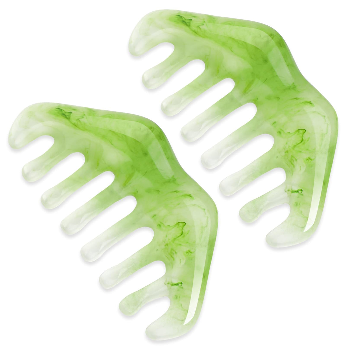 Jade Guasha Scalp Massaging Comb