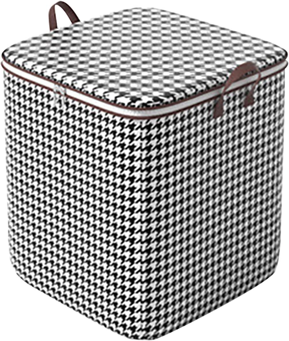Clothes Storage Bag, Large Storage Container with Reinforced Handle and Sturdy Zipper, Foldable Portable Storage Bag for Bedding Clothing Blanket Pillows (28''x20''x20'')
