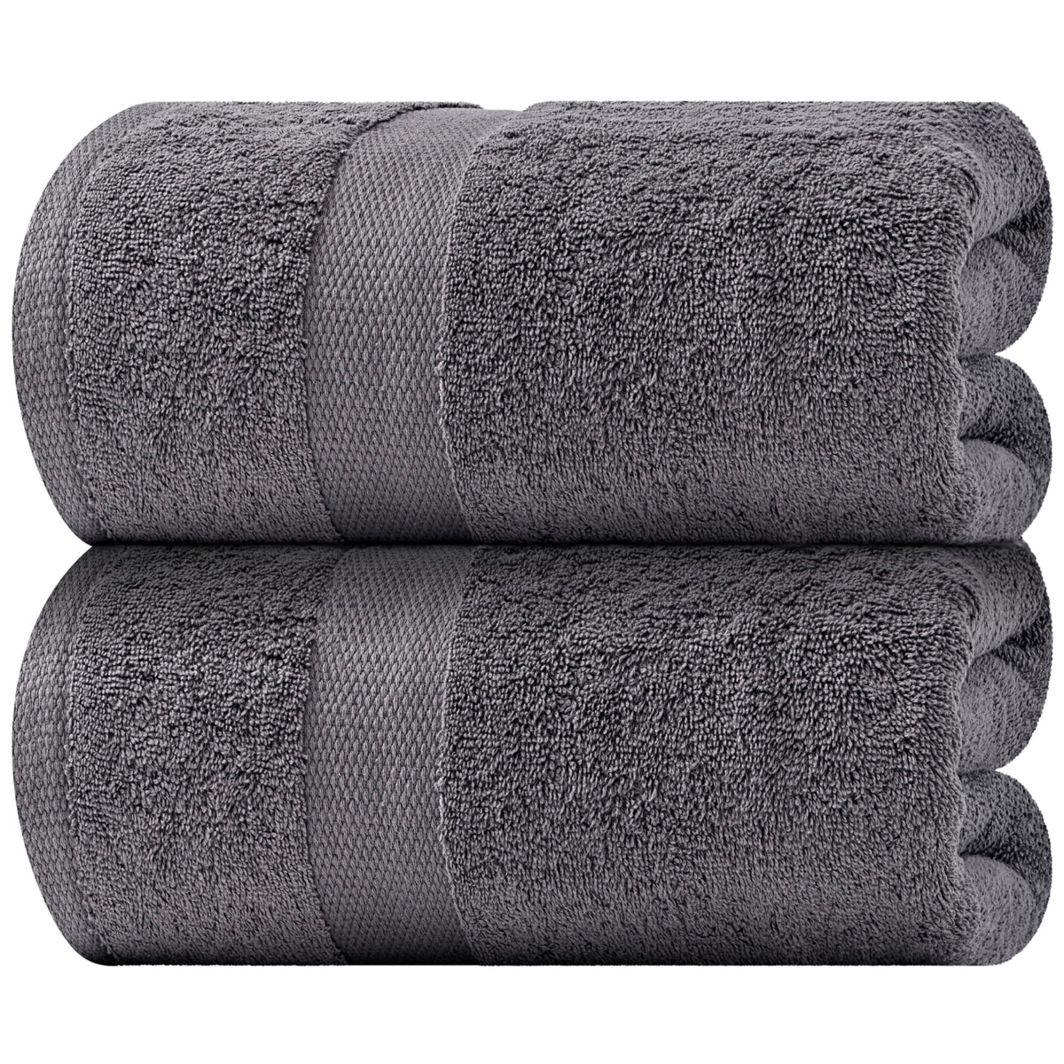 Classic Luxury Soft Bath Sheet Towels - 650 GSM Cotton Luxury Bath Towels Extra Large 35x70 | Highly Absorbent and Quick Dry | Hotel Quality Extra Large Bath Towels Oversized Dark Gray 2 Pack