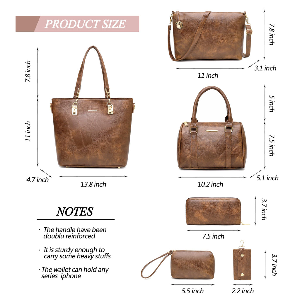 2E-youth Designer Purses and Handbags for Women Satchel Shoulder Bag Tote Top Handle Bag