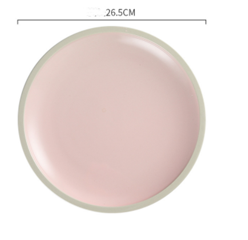 Ceramic Matte Round Dinner Plate Tableware Set