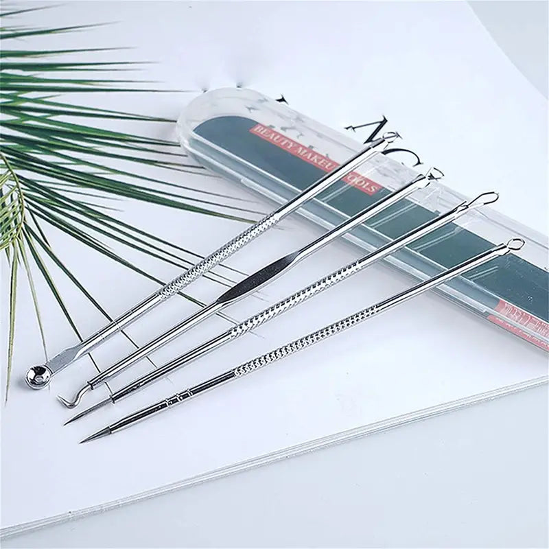 4 Pcs Blackhead Acne Remover Facial Care Tools