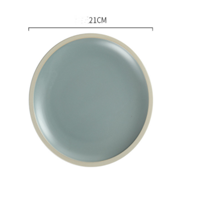 Ceramic Matte Round Dinner Plate Tableware Set