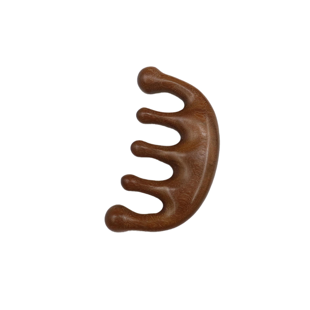 Assorted Shapes Golden Sandalwood Scalp Massager