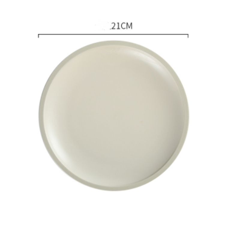 Ceramic Matte Round Dinner Plate Tableware Set