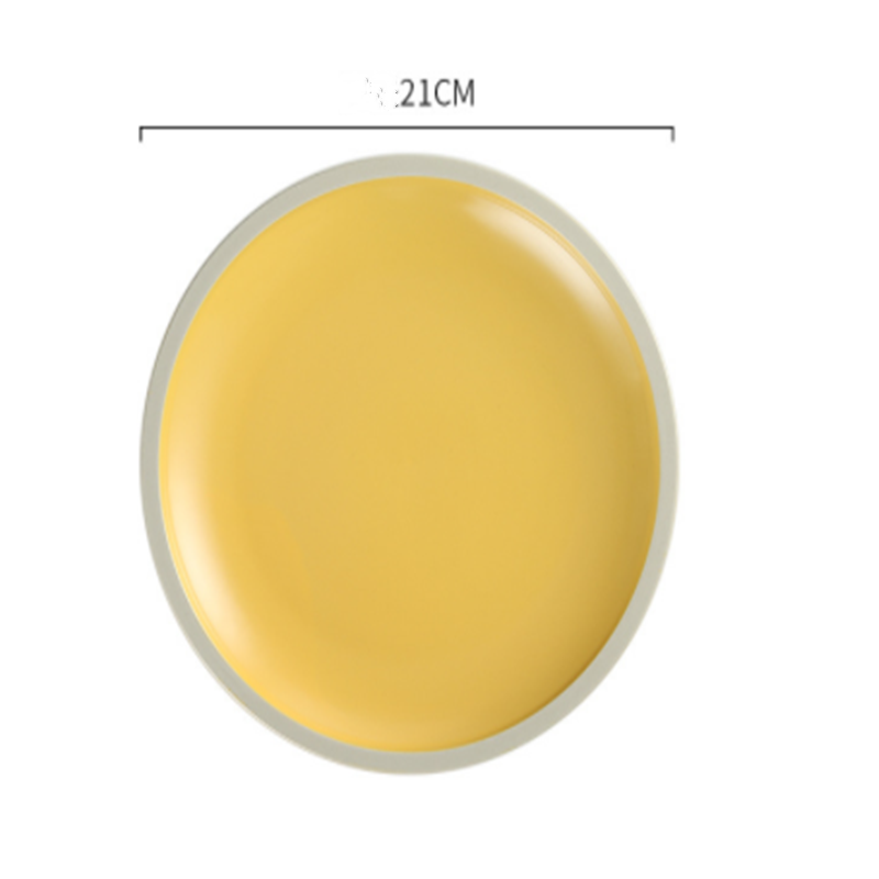 Ceramic Matte Round Dinner Plate Tableware Set