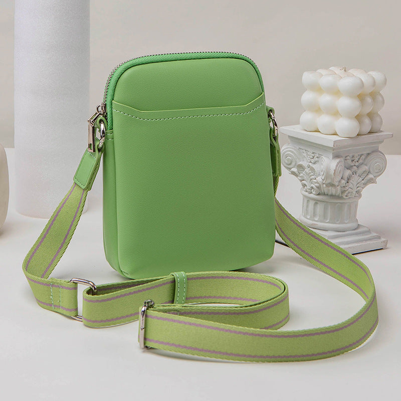 Elegant Women's Bag - Simple PU Soft Phone Bag, Compact Small Shoulder Crossbody Phone Purse