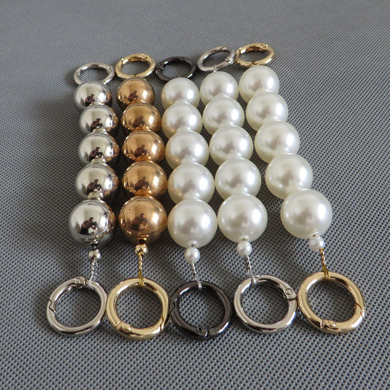 Pearl Strap Purse Handle Pearl Extension Chain Strap