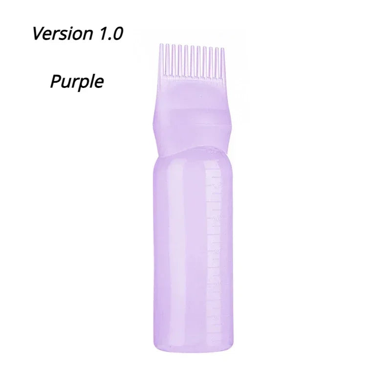Silicone Shampoo Brush Head Scalp Massage Comb Hair Dye Tint Oil Applicator Bottle