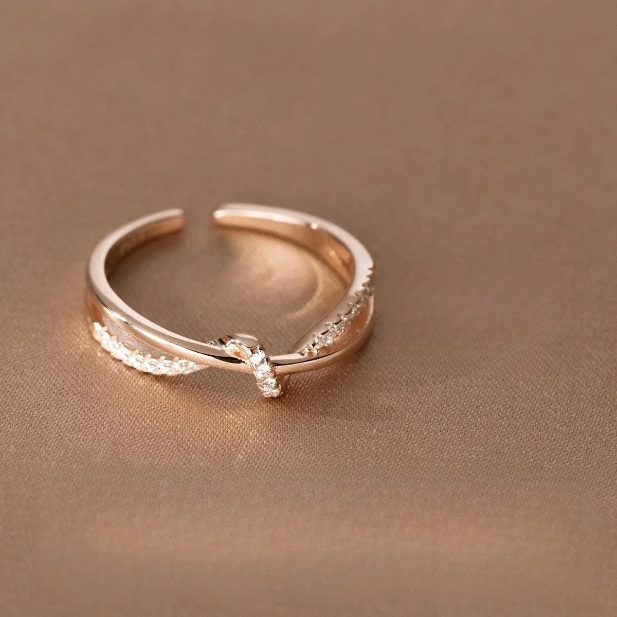 925 Sterling Silver Cross Knotting Zircon Rings For Women Girls Wedding Luxury Jewelry Accessories Jewellery Argent 925