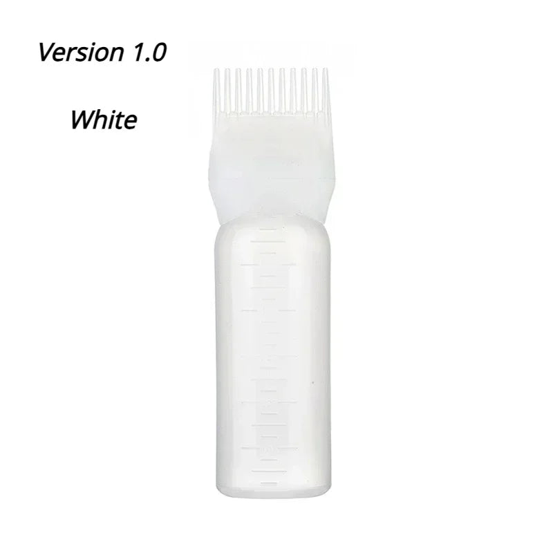 Silicone Shampoo Brush Head Scalp Massage Comb Hair Dye Tint Oil Applicator Bottle