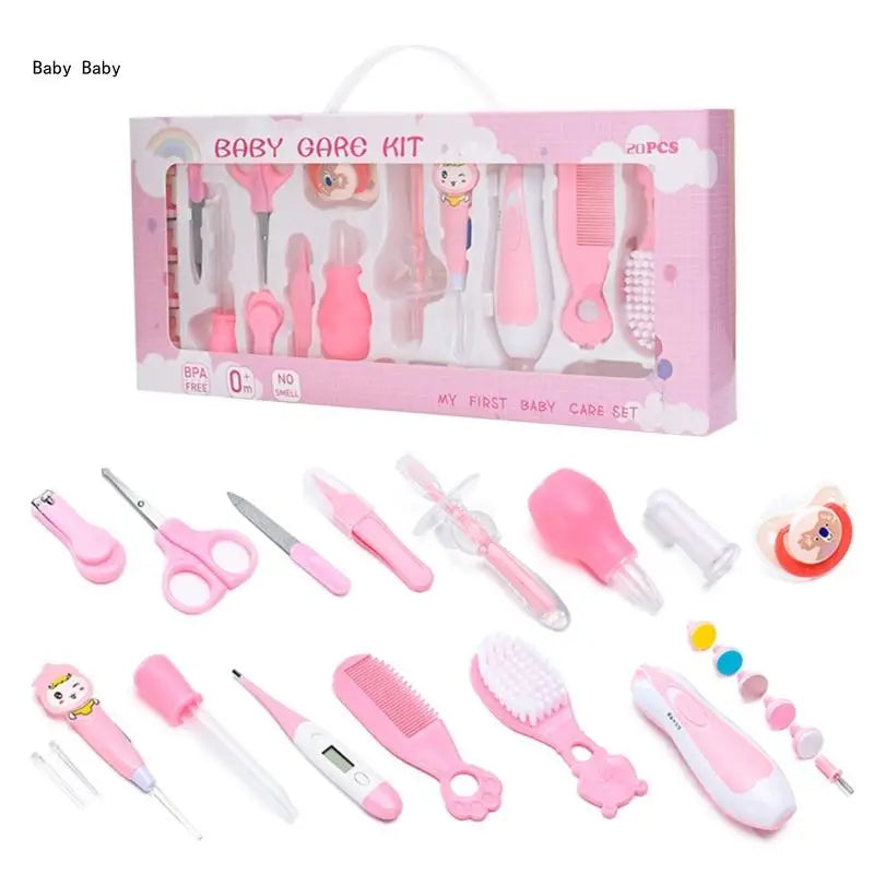 20-Piece Baby Care Set – Newborn Health Care Kit, Grooming Supplies & Hair Brush for New Parents