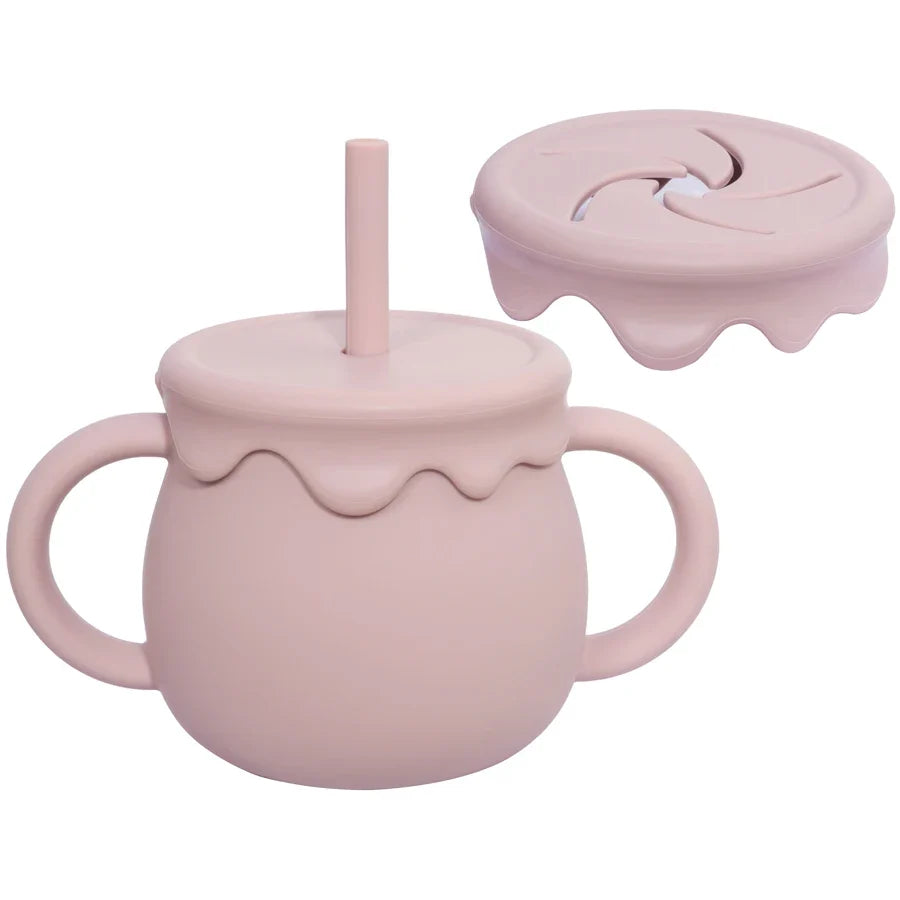 Baby Feeding Cups Portable Drinkware Sippy Cup Solid Food Container Snack Cup Toddlers Learning Cups Newborn supplies