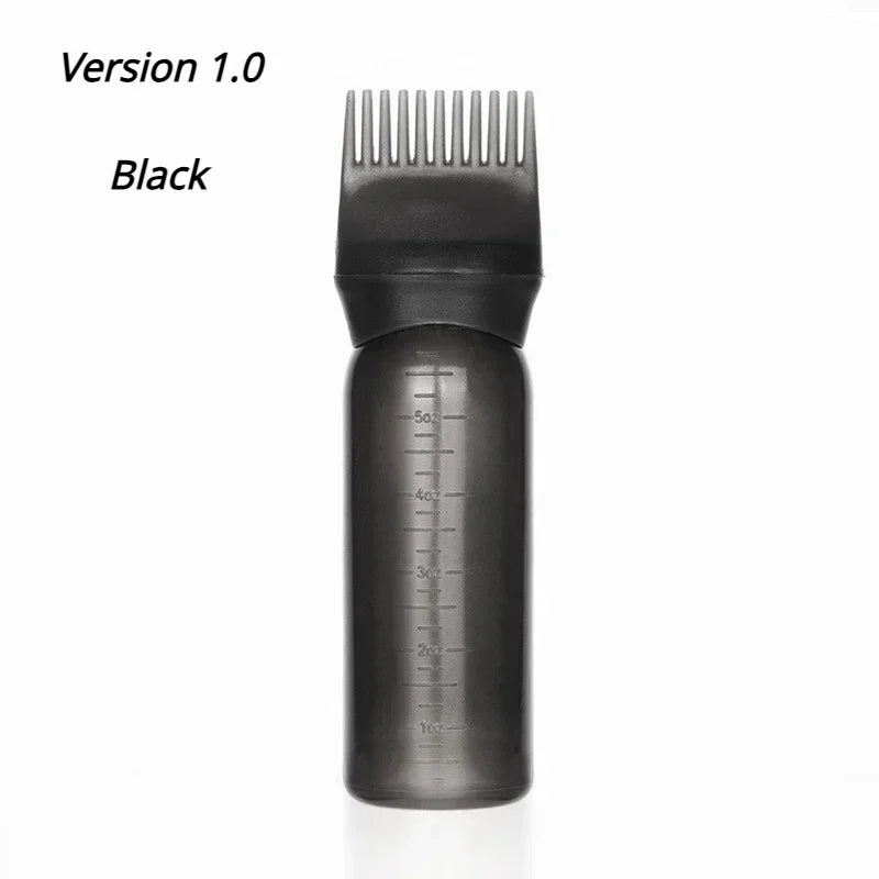 Silicone Shampoo Brush Head Scalp Massage Comb Hair Dye Tint Oil Applicator Bottle
