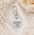 Choose Joy Clip On Charm Stainless Steel Engraved Inspirational Bag Charm Purse Charm Keychain Accessory Encouragement Gift