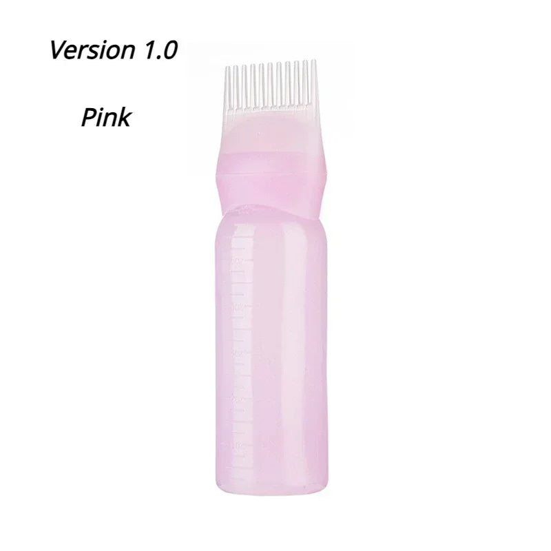Silicone Shampoo Brush Head Scalp Massage Comb Hair Dye Tint Oil Applicator Bottle