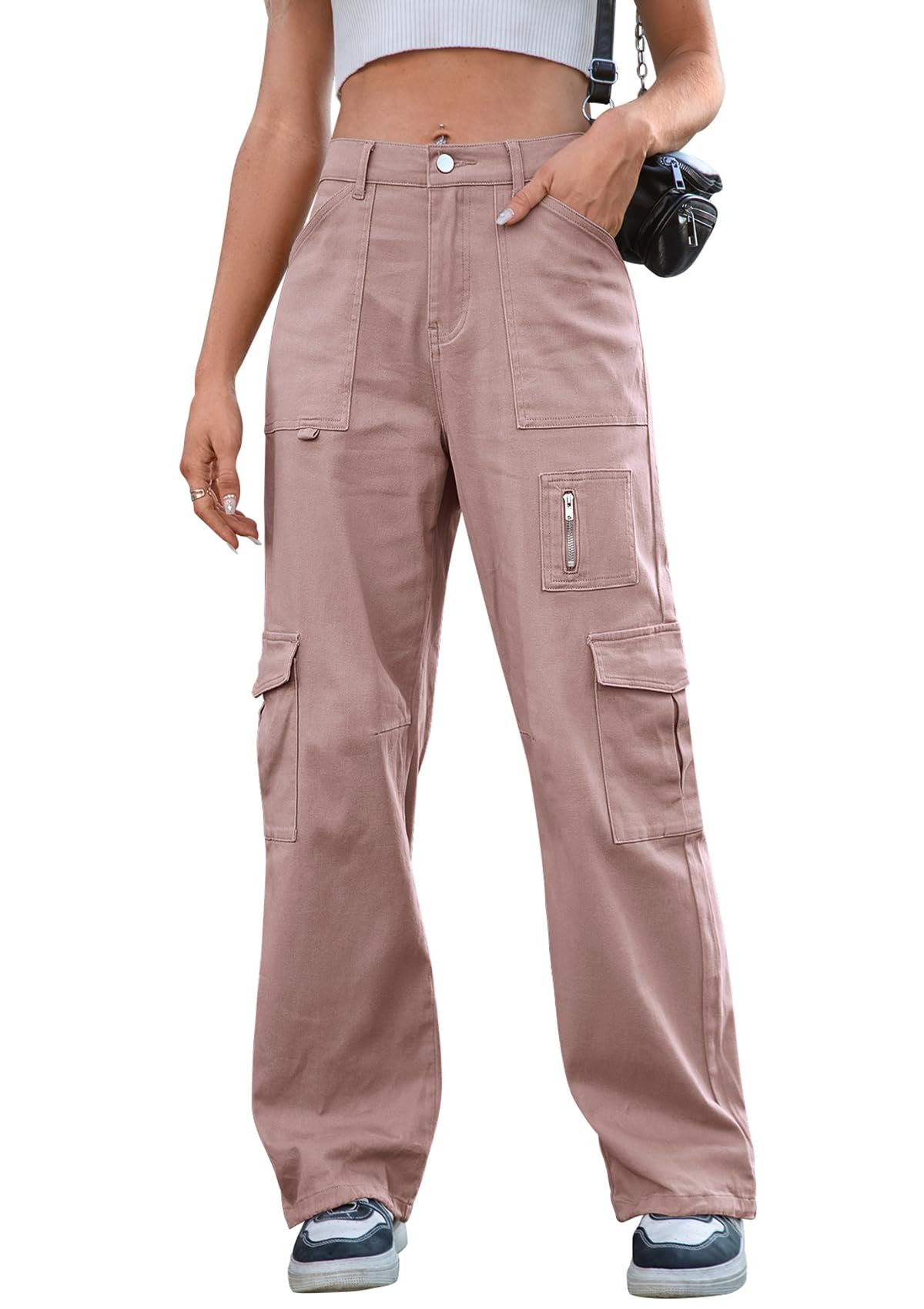 High Waisted Cargo Pants
