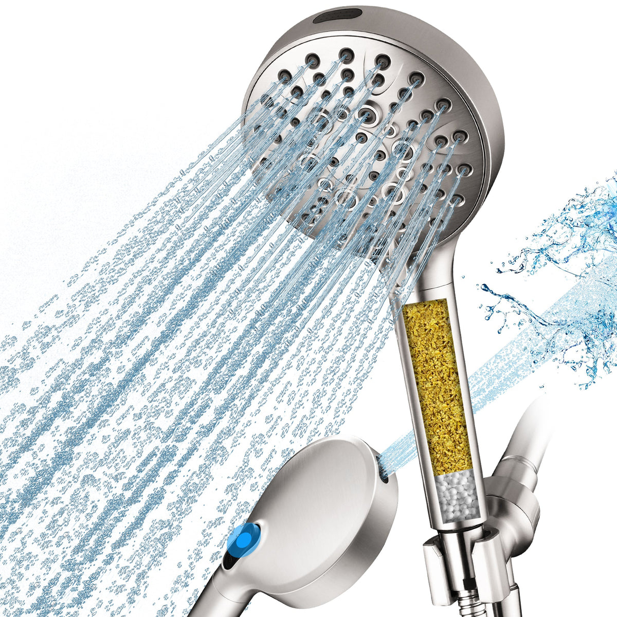 Filtered Shower Head with Handheld,  9-Spray Modes