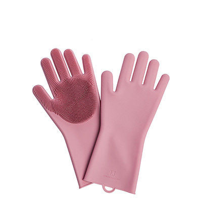 Thickened Silicone Rubber Kitchen Cleaning Gloves