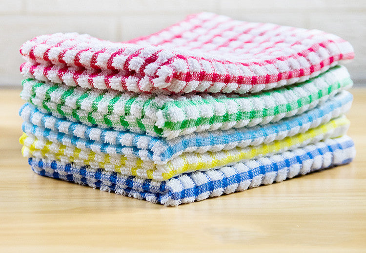Pure Cotton Kitchen Dish Cloth - No Shedding, Highly Absorbent