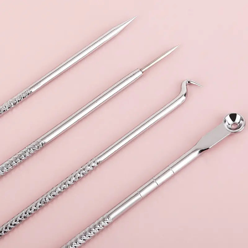 4 Pcs Blackhead Acne Remover Facial Care Tools