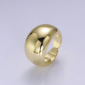 Dome Ring for Women in Gold Silver Stackable Bold Ring Chunky Statement Ring Jewelry Gift for Her Self Gift Minimalist O-2101 O-2102