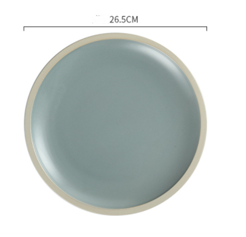 Ceramic Matte Round Dinner Plate Tableware Set