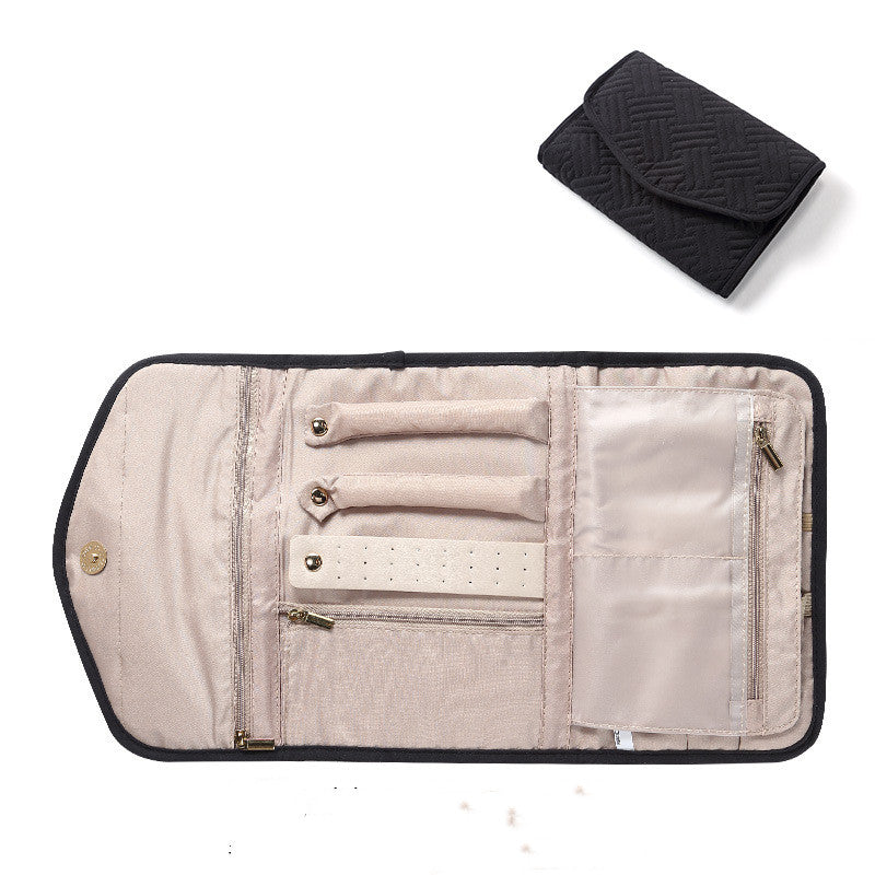 Tri-fold Portable Cosmetic and Jewelry Storage Bag