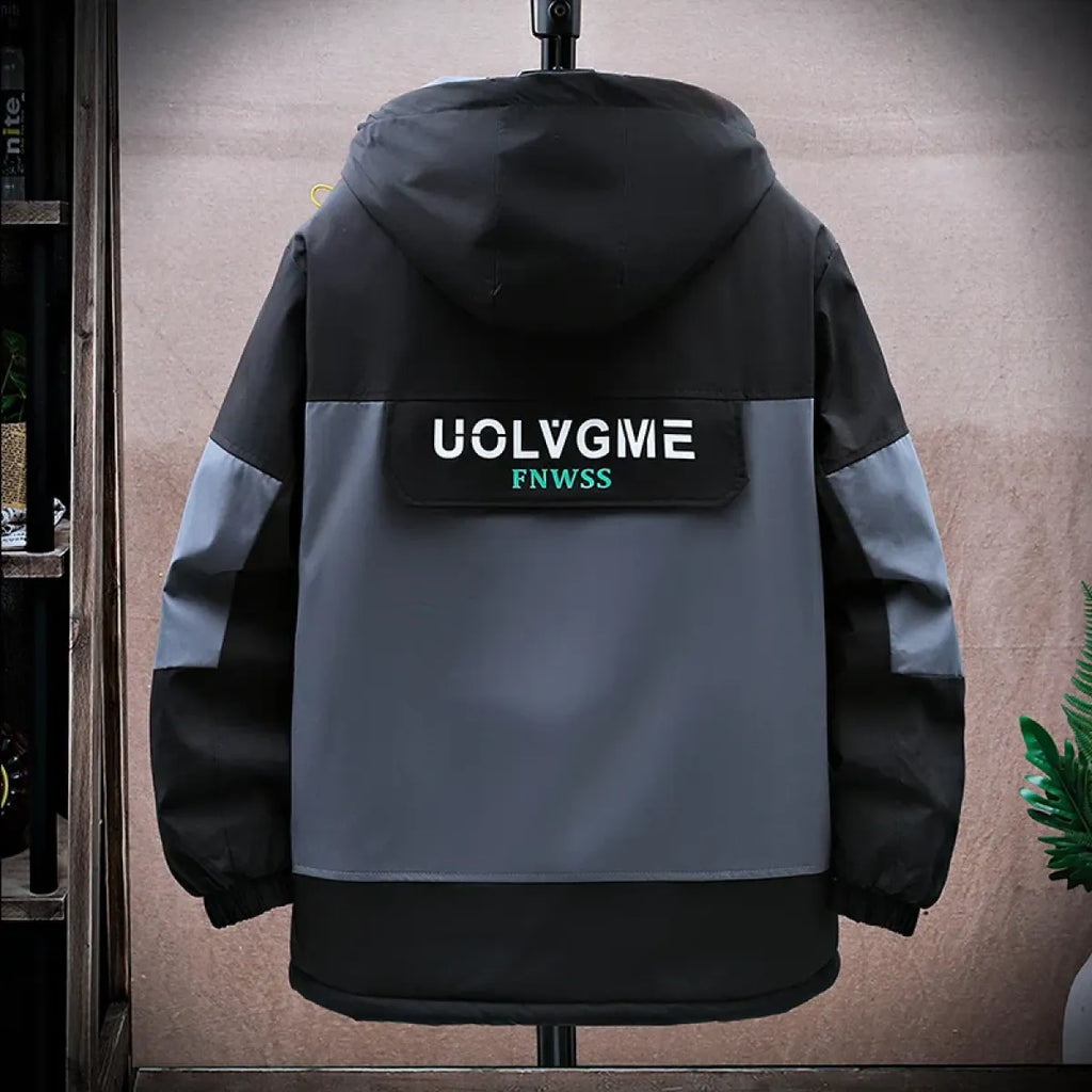 Men's Color-Block Hooded Jacket