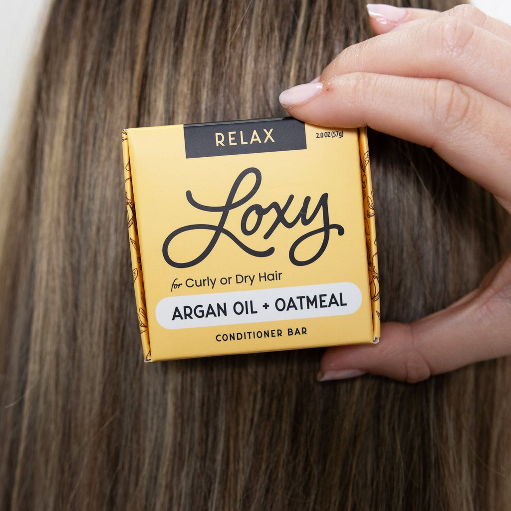 RELAX: Conditioner Bar for dry, frizzy or curly hair with Argan Oil & Colloidal Oatmeal