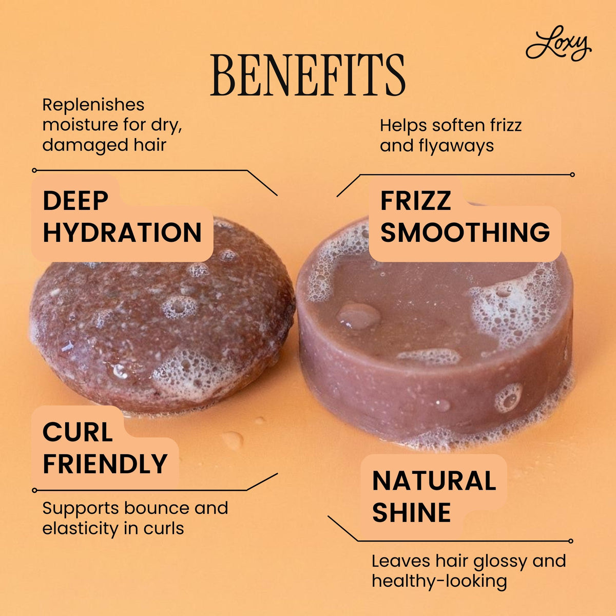 RELAX: Moisturizing Shampoo Bar & Conditioner Bar for dry, frizzy or curly hair with Argan Oil & Oatmeal